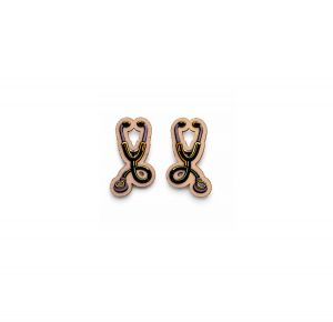 Holzohrringe Stethoscope Earrings
