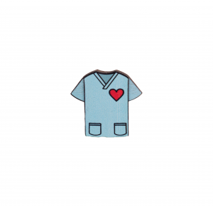 Holzbrosche  Doctor's Coat Brooch