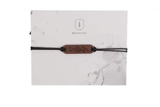 Zartes Armband Mountains Panorama Wooden Bracelet