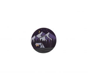 Holzbrosche Night Camping Brooch