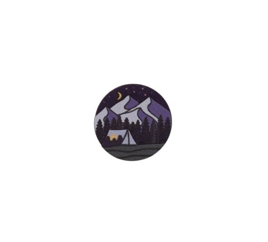 Holzbrosche Night Camping Brooch Holzbrosche Night Camping Brooch