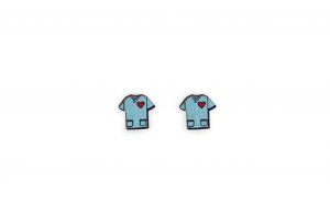Holzohrringe  Doctor's Coat Earrings