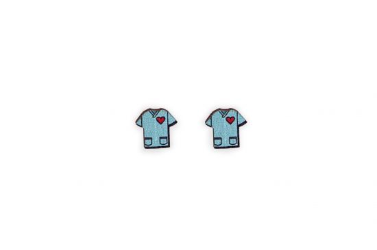 Holzohrringe Doctor's Coat Earrings Holzohrringe Doctor's Coat Earrings