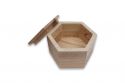 Sechseckige Holzbox mit Deckel