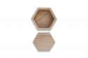Sechseckige Holzbox mit Deckel