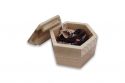 Sechseckige Holzbox mit Deckel