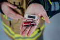 Holzmagneten Feuerwehrfahrzeug Avia