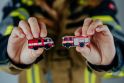 Holzmagneten Feuerwehrfahrzeug Avia