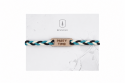 Geflochtenes Armband aus Kordel mit Holzelement Breeze