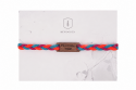 Geflochtenes Armband aus Kordel mit Holzelement Tropical
