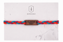 Geflochtenes Armband aus Kordel mit Holzelement Tropical