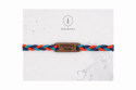 Geflochtenes Armband aus Kordel mit Holzelement Coral