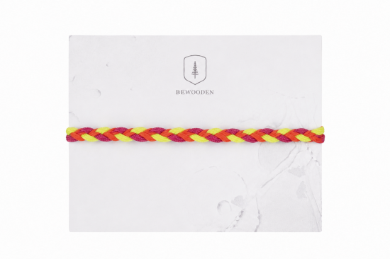 Geflochtenes Armband aus Kordel Neon Geflochtenes Armband aus Kordel Neon