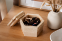 Sechseckige Holzbox mit Deckel