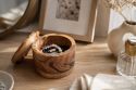 Runde Holzbox mit Deckel