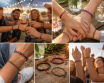 Geflochtenes Armband aus Kordel Coral 
