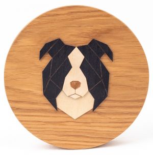 Dekoration aus Massivholz – Border Collie