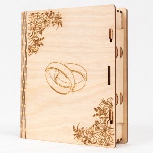 Gravierte Hochzeits-Geschenkbox aus Holz