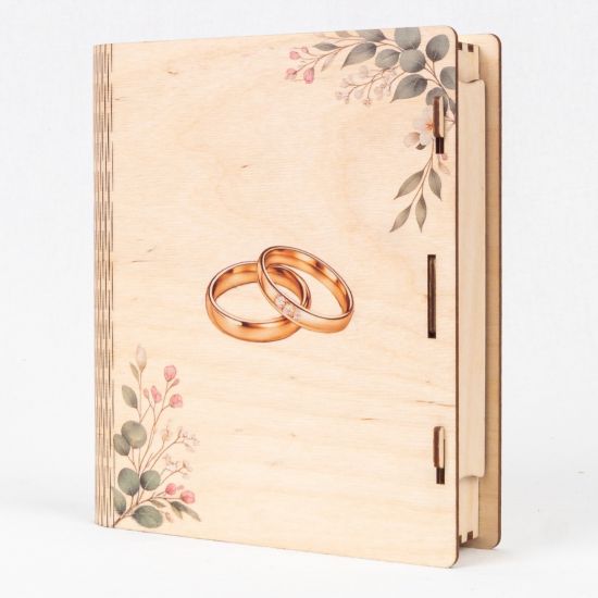 Hölzerner Hochzeitsumschlag Hölzerner Hochzeitsumschlag